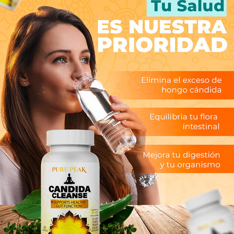 CANDIDA CLEANSE 60 CÁPSULAS – REDUCE HINCHAZÓN Y MEJORA LA DIGESTIÓN